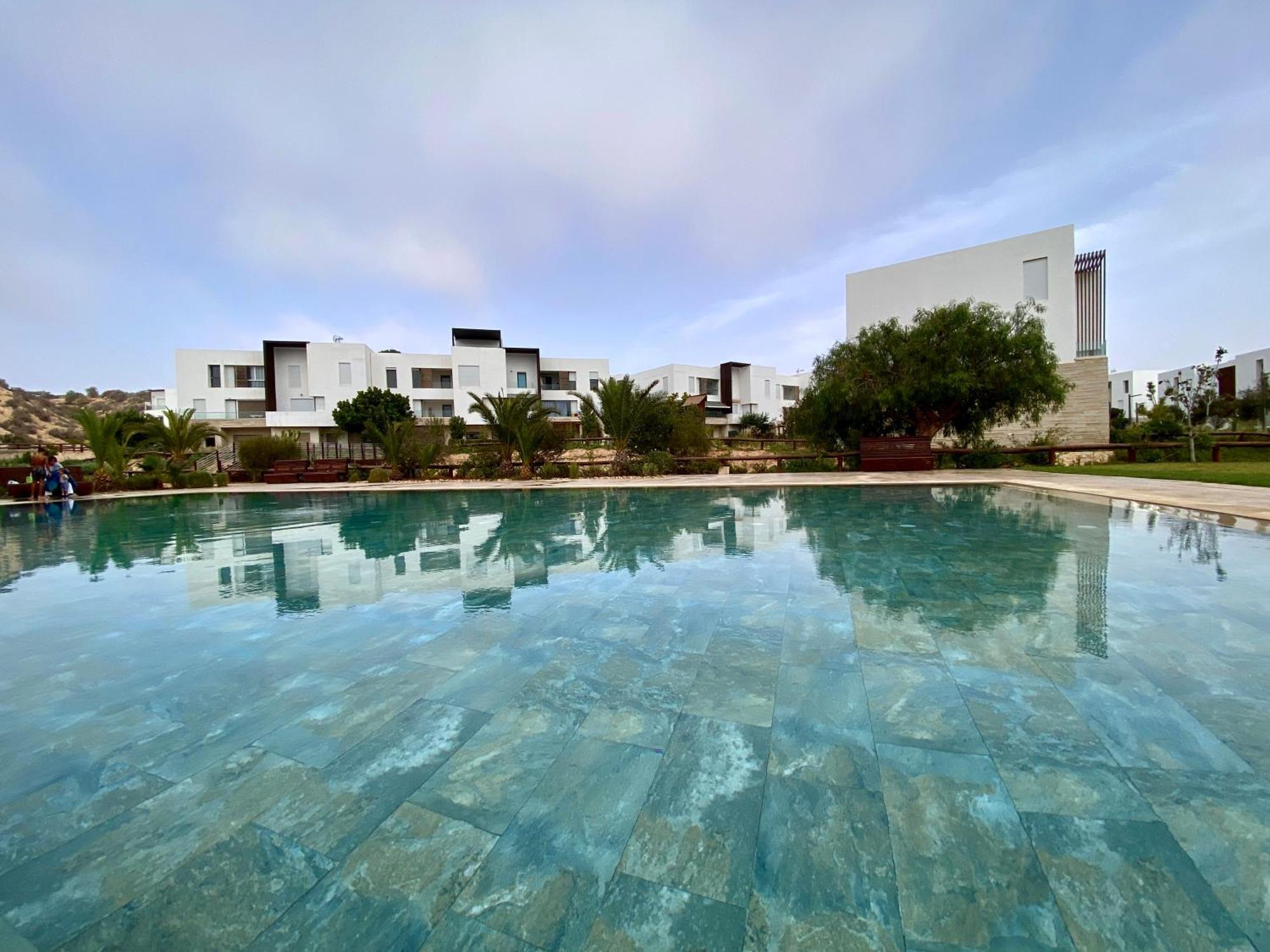 Luxurious Golf & Sea View Beach Apartment With Pool Access - Tamourrit, Taghazout Bay Екстериор снимка